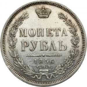 Rosja, Aleksander II 1855-1881, rubel 1856 СПБ ФБ, Petersburg