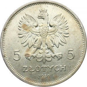 II Rzeczpospolita, 5 złotych 1930, Sztandar