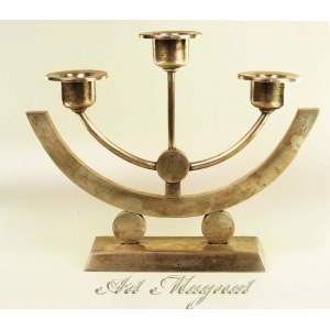 Candlestick, Cracow, goldsmith JS, after 1920. Art deco (6)