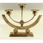 Candlestick, Cracow, goldsmith JS, after 1920. Art deco (6)
