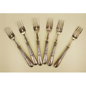 Fish forks 6 pcs. Germany, silver (25)