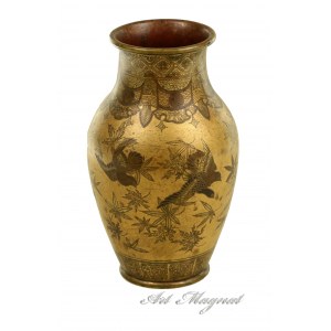 Vase Japan etched decoration, 19th century bronze (49)