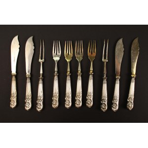 Empire (Egyptian) pattern cutlery, Fraget, Warsaw. 10 pcs. (108)