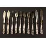 Empire (Egyptian) pattern cutlery, Fraget, Warsaw. 10 pcs. (108)