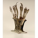 Fruit knives with stand, Henneberg Brothers, Warsaw (114)