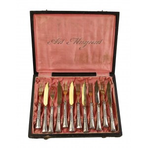 Fruit cutlery set, silver, W. Hempel, Warsaw (116)