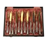 Fruit cutlery set, silver, W. Hempel, Warsaw (116)
