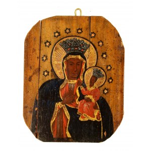 Obraz Matka Boska Częstochowska XIX w. [12x9,5cm] (131)