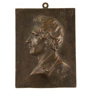 Plakieta Juliusz Słowacki. Brąz, Cz. Makowski, 1902 (353)