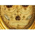 Relikwiarz świętego Stanisława Kostki oraz trzech innych świętych w formie medalionu XIX/XX w. (645)