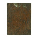 18th century Madonna with rosary- oil, copper sheet (638)