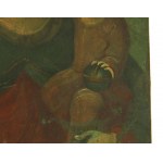 18th century Madonna with rosary- oil, copper sheet (638)