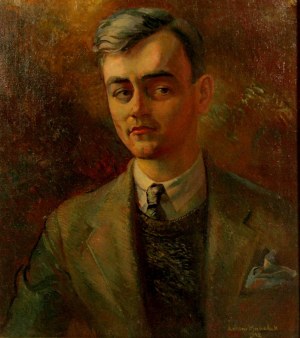 Antoni Michalak (1899 Kozłów Szlachecki - 1975 Kazimierz Dolny), Portret malarza Bernarda Frydrysiaka, 1942 (702)