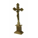 Mosiężny krzyż z Chrystusem oraz M. B. Częstochowską, Polska, XIX w. (803)