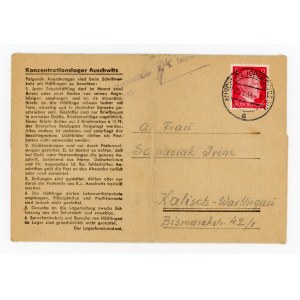 KL Auschwitz - list składany więźnia, 1944 r. (601)