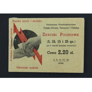 Zeszycik znaczkowy z 1938 r. wydania ogólnokrajowego (355)