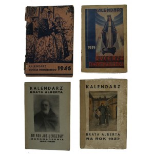 Zestaw kalendarzy 5szt. 1937, 1938, 1939, 1946 2szt. (168)
