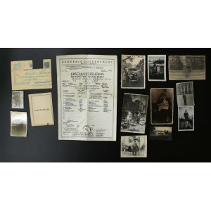 II RP. Zestaw dokumentów i fotografii po jednej rodzinie. Razem 14 szt. (840)