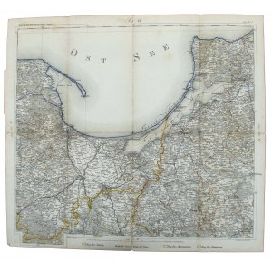 Zatoka Gdańska, Zalew Wiślany, Żuławy. Niemiecka mapa 1865 (633)