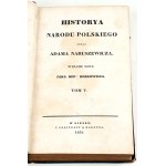 NARUSZEWICZ- HISTORYA NARODU POLSKIEGO t. V-VI. Wydanie nowe Jana Nep. Bobrowicza 1836
