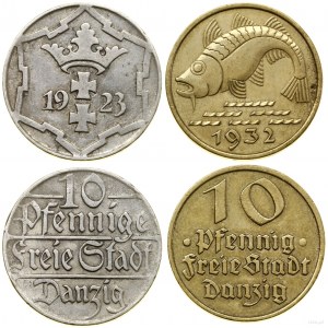 Poland, set: 2 x 10 fenigs, 1923 and 1932, Berlin