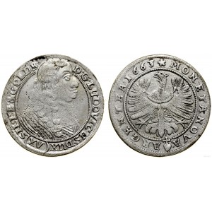 Silesia, 15 krajcars, 1663, Brzeg