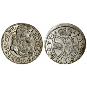 Austria, 3 krajcars, 1686, Hall