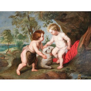 Peter Paul Rubens, Siegen 1577 - 1644 Antwerp, attributed to his workshop, The Infant Jesus and the Boy John