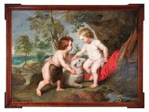 Peter Paul Rubens, Siegen 1577 - 1644 Antwerp, attributed to his workshop, The Infant Jesus and the Boy John