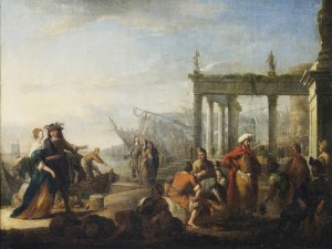 Johannes Lingelbach, 1622 - 1674, attributed, Am Hafen