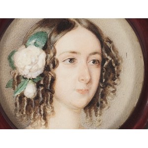 Moritz Michael Daffinger, Lichtental 1790 - 1849 Vienna, watercolor miniature of Sophie von Dracovich