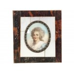 2 watercolor miniatures, around 1900