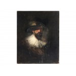 Andreas Groll, 1850 - 1907, attributed Andreas Groll, Portrait of a nobleman with a feathered hat