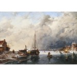 Andreas Schelfhout, The Hague 1787 - 1870 The Hague, circle of, Fun on the Ice
