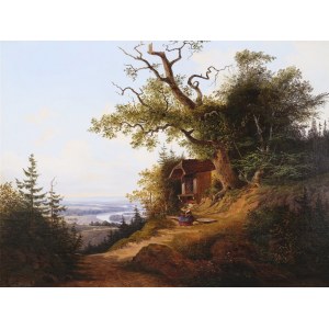 Josef Feid, Wien 1806 - 1870 Klosterneuburg, Blick auf das Donautal