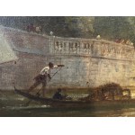 Félix Ziem, 1821 - 1911, Voiliers et gondole devant les Jardins Francais, Venise