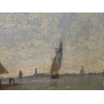 Félix Ziem, 1821 - 1911, Voiliers et gondole devant les Jardins Francais, Venise