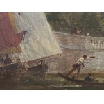 Félix Ziem, 1821 - 1911, Voiliers et gondole devant les Jardins Francais, Venise