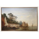 Félix Ziem, 1821 - 1911, Voiliers et gondole devant les Jardins Francais, Venise