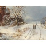Karl Kaufmann, Neuplachowitz 1843 - 1905 Vienna, Dutch winter landscape