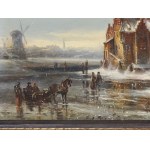 Karl Kaufmann, Neuplachowitz 1843 - 1905 Vienna, Dutch winter landscape