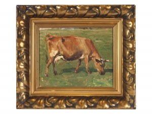 Oskar Frenzel, Berlin 1855 - 1915 Charlottenburg, Cow in the pasture