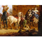 Josef Heicke, Vienna 1811 - 1861 Vienna, attributed, Departure for the Falcon Hunt