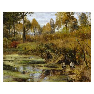 Hugo Darnaut, Dessau 1851 - 1937 Vienna, Landscape at the pond