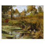 Hugo Darnaut, Dessau 1851 - 1937 Vienna, Landscape at the pond