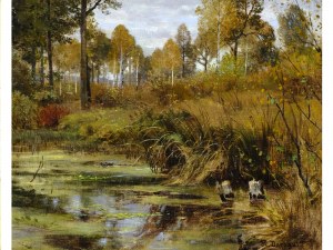 Hugo Darnaut, Dessau 1851 - 1937 Vienna, Landscape at the pond