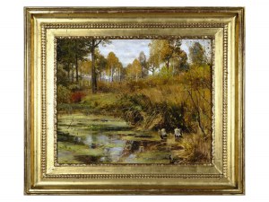 Hugo Darnaut, Dessau 1851 - 1937 Vienna, Landscape at the pond