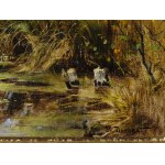 Hugo Darnaut, Dessau 1851 - 1937 Vienna, Landscape at the pond