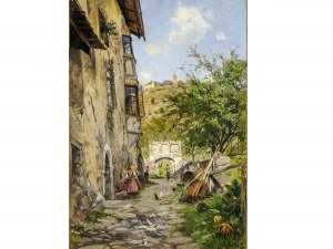 Eduard Zetsche, Vienna 1844 - 1927 Vienna, View of the village of Tirol