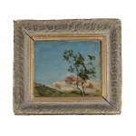 Landscape, oil on cardboard
